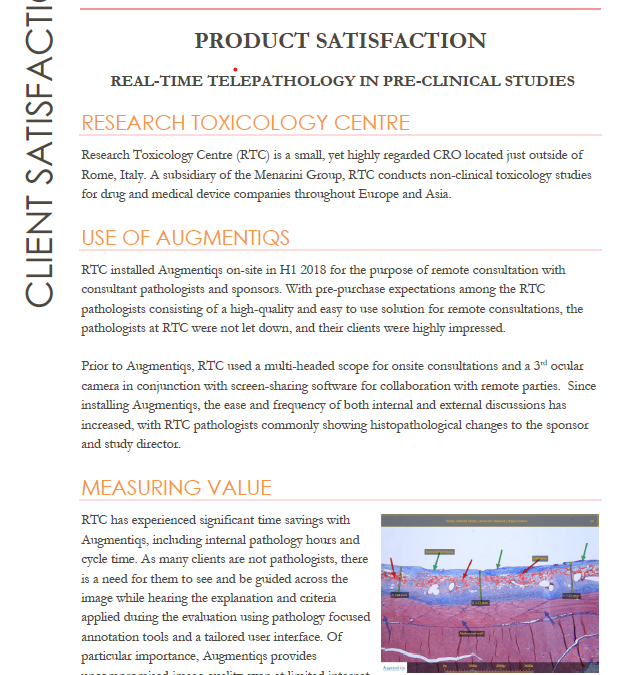 Research Toxicology Centre Client Testimonial